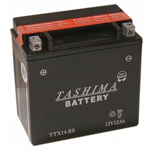BATTERIE MOTO  TASHIMA 12V 14AH PLOMB ETANCHE YTX14BS