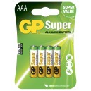 PILES LR03/AAA GP SUPER PAR 4