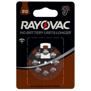 PILES AUDITIVES PR41 V312 1.4 V RAYOVAC PAR 8