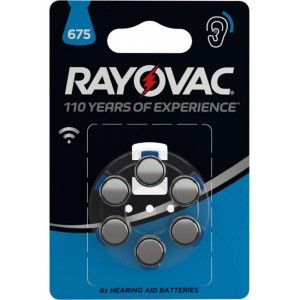 PILES AUDITIVES PR44 V675 1.4 V RAYOVAC PAR 6