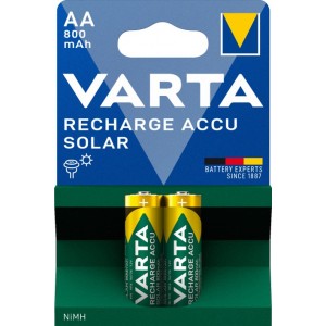 2 x HR06/AA 800MAH NIMH PILES RECHARGEABLES SOLAIRES VARTA