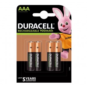 4 x HR03/AAA 900MAH NIMH PILES RECHARGEABLES DURACELL