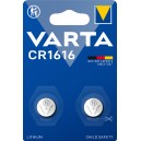 PILE BOUTON LITHIUM CR1616 BL2 VARTA