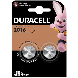 PILE BOUTON LITHIUM CR2016 BL2 DURACELL