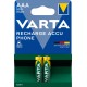 2 x HR03/AAA 550MAH NIMH PILES RECHARGEABLES VARTA