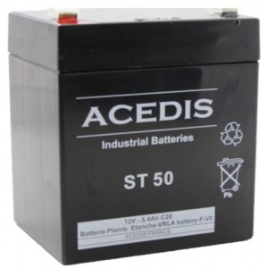 BATTERIE 12V 5.4AH ST50 PLOMB ETANCHE ACEDIS