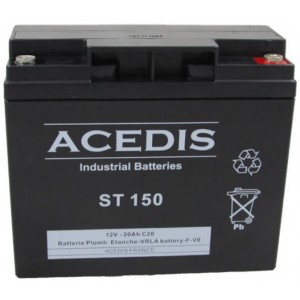 BATTERIE 12V 20AH ST150 PLOMB ETANCHE ACEDIS
