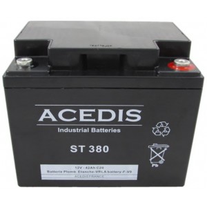 BATTERIE 12V 43AH ST380 PLOMB ETANCHE ACEDIS